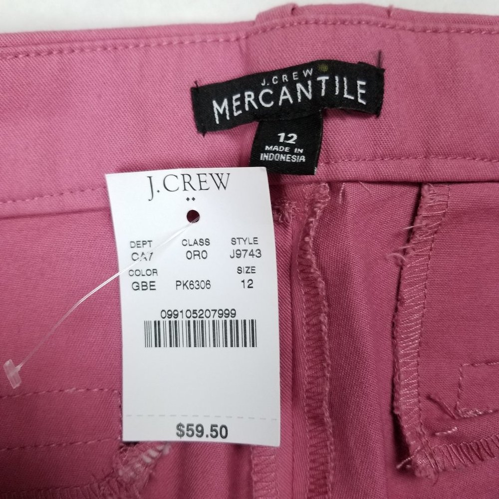 J. Crew Effortless Slim Crop Pant Pink NWT - Picture 6 of 10